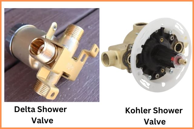 delta and kohler shower valves