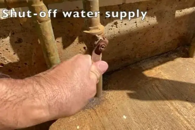 turn off the water supply
