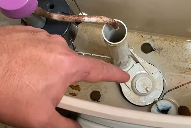 debris buildup in kohler toilet float