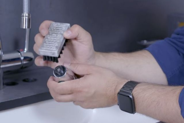 clogged spray head inlet